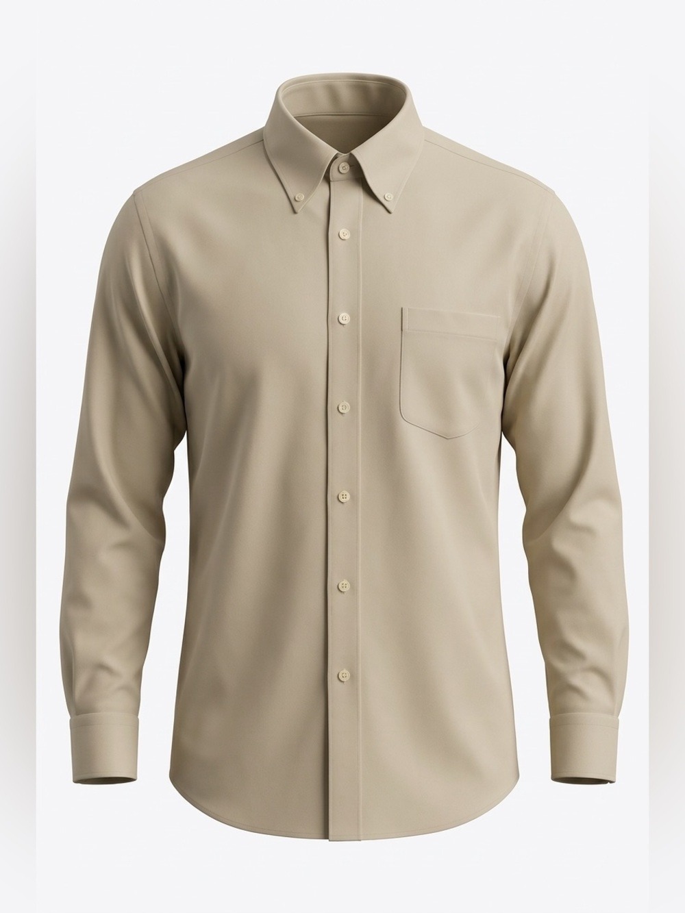 IZOD Ultrasoft Tan Dress Shirt XL 17 34/35 | Like New Luxury Blend - Picture 3 of 6